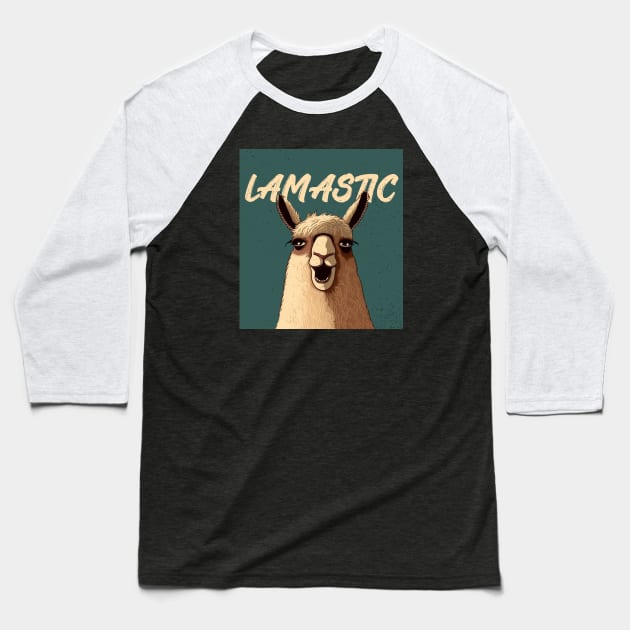 Lamastic alpaca Baseball T-Shirt by Sher-ri